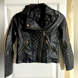 Art class for Target girls SZ M 7/8 faux leather motorcycle jacket